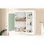 Armoire de salle de bain murale avec miroir - blanc, et rangement en blanc