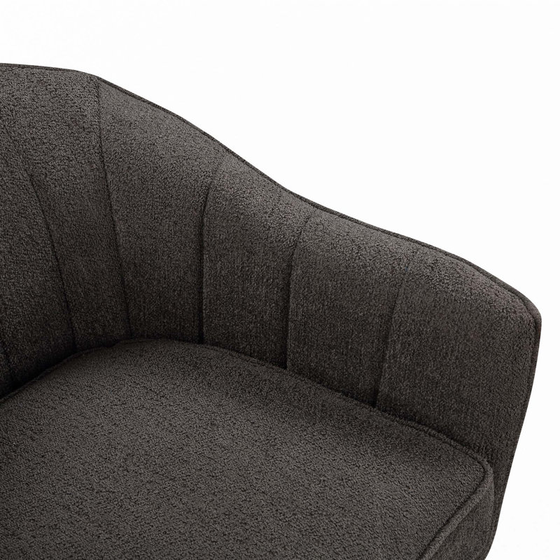 Chaise d'appoint Mid-Century, Gris anthracite