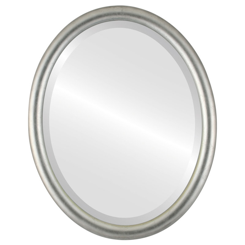Miroir d'appoint Rowles, Feuille d'argent / noir antique, 25,375 po x 19,375 po