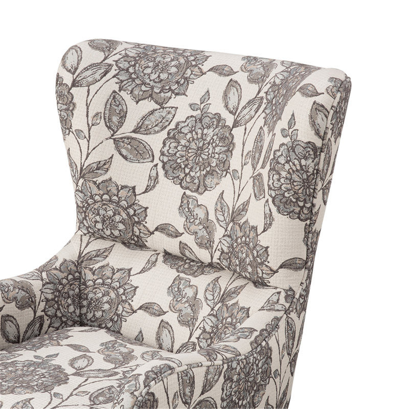 Armchair, Accent Chair, Upholstered Chair, White/Gray