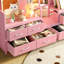 Lit mezzanine simple bas avec tiroirs de rangement, tablettes et lumières - Lit mezzanine en métal avec espace sous le lit indépendant, rose-129506367