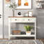 Console de style campagnard avec 2 tiroirs et tablette de rangement inférieure pour le vestibule, table d'appoint rustique avec tiroir de rangement et tablette pour le salon, le couloir
