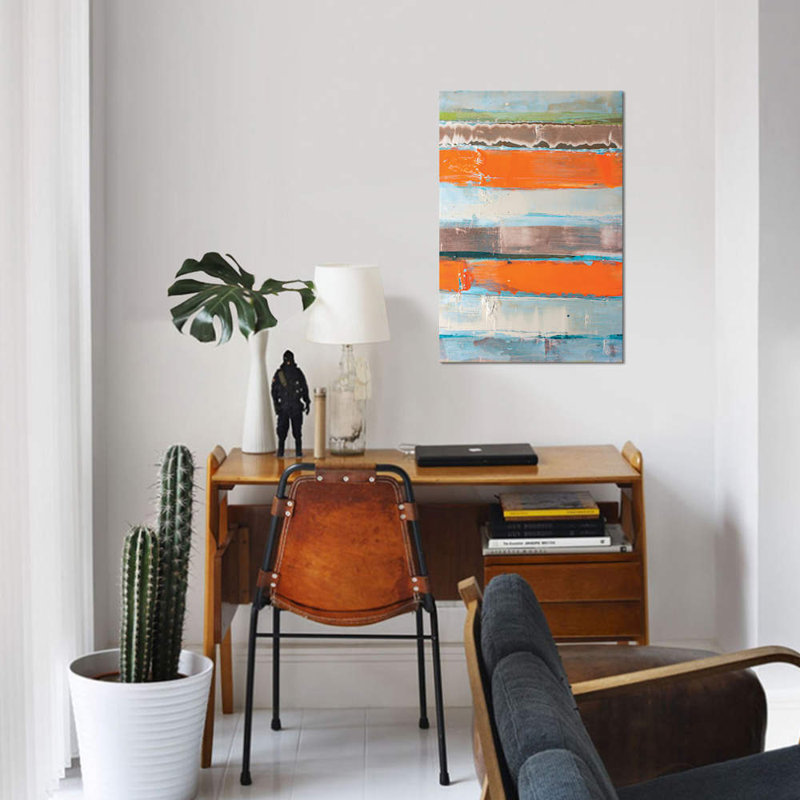 Orange Is The New Stripe's Cellmate by Kent Youngstrom - Wrapped Canvas Print, 66.04 cm H x 45.72 cm W x 1.91 cm D