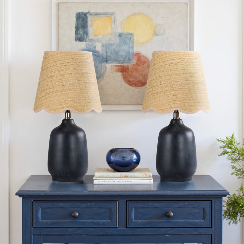 Ceramic Table Lamp, Black