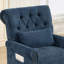 Fauteuil inclinable en chenille avec capitonnage et garniture cloutée-1297090476