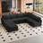 L-Shaped Modular Sectional Sofa With Storage-1501422154