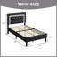 Alber Bed Frame with Tufted Button Headboard, Upholstered Platform Bed Frame with Diamond Design, Wood Slat Support, No Box Spring Needed, Easy Assembly-45355476-45355479