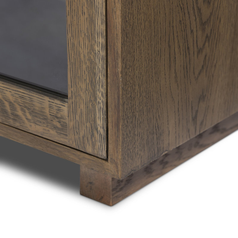Toni Media Console TV Stand, Worn Oak Veneer