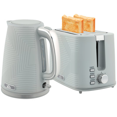HOMCOM Rapid Boil Kettle and Toaster Set Crumb Tray, 1.7L 3000W