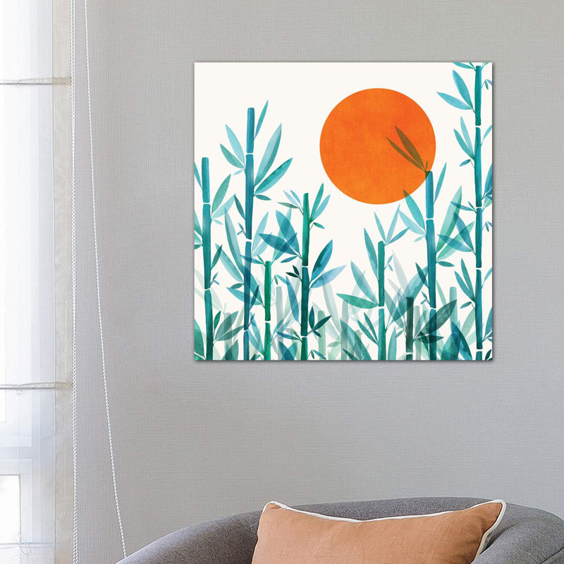 Zen Garden Sunset - Wrapped Canvas Print, 66.04 cm H x 66.04 cm W x 3.175 cm D