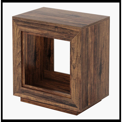 Wood End Table, Square Side Table Nightstands With Storage