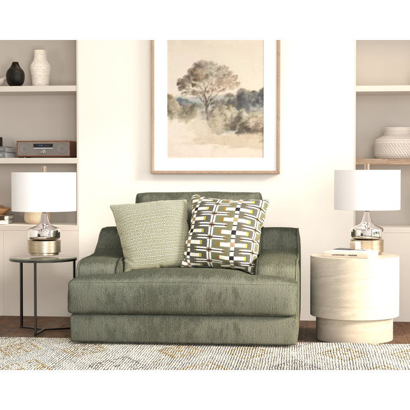 Chaise Calline et 1/2 avec coussin moelleux, Vert