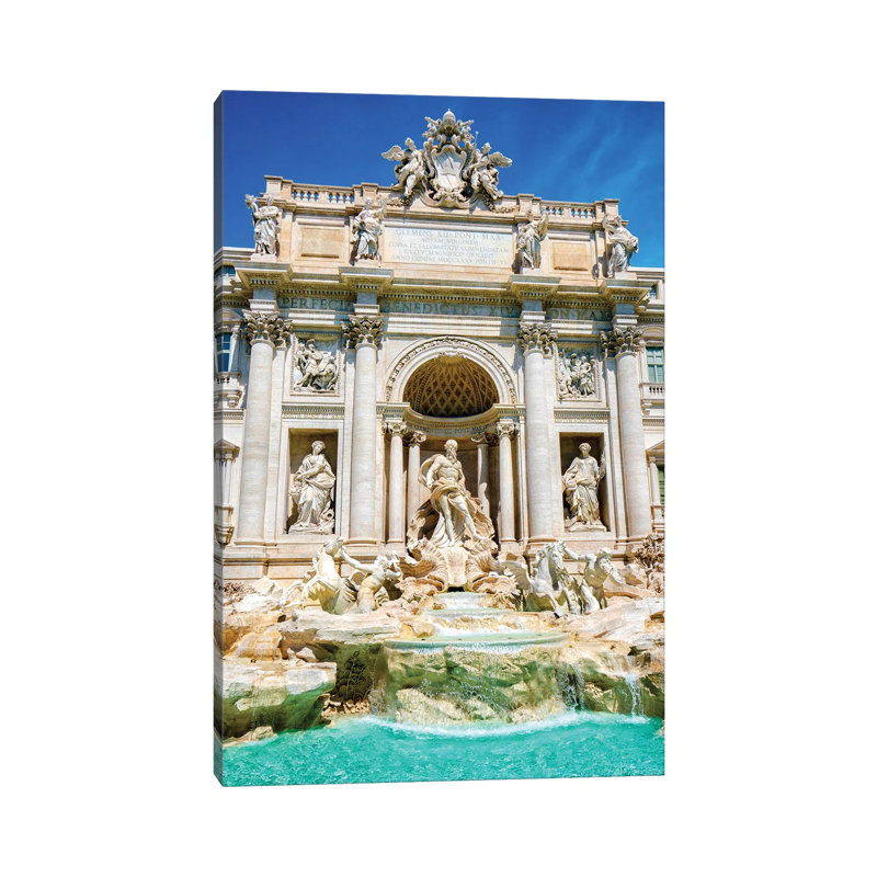 Trevi Fountain by Susanne Kremer - Gallery-Wrapped Canvas Giclée on Canvas, Wrapped Canvas, 20.32 cm H x 30.48 cm W