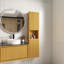 Armoire de rangement murale 59 po de hauteur, armoire de rangement étroite avec porte, convient