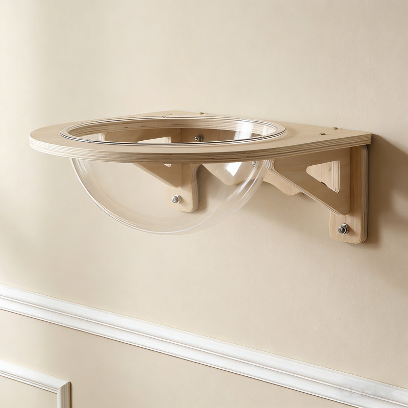 Averly Space Capsule-style Transparent Cover Wall Mounted Cat Bed