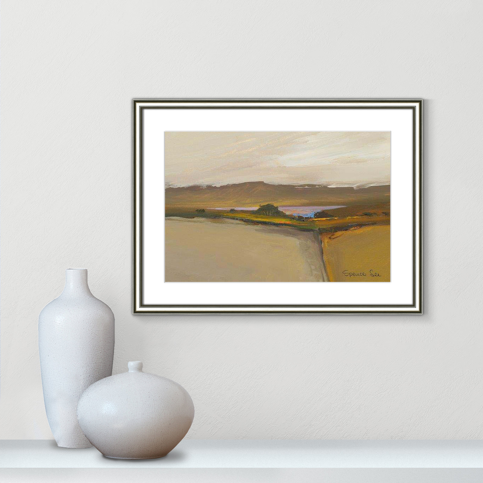 Rialta IV Print, 18.25" H x 24.25" W x 0.75" D, Silver Framed