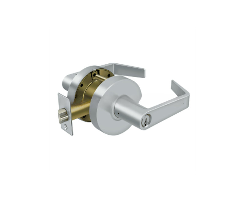Deltana CL504EVC-26D Comm. Storeroom Standard GR2, Clarendon w/CYL in Brushed Chrome