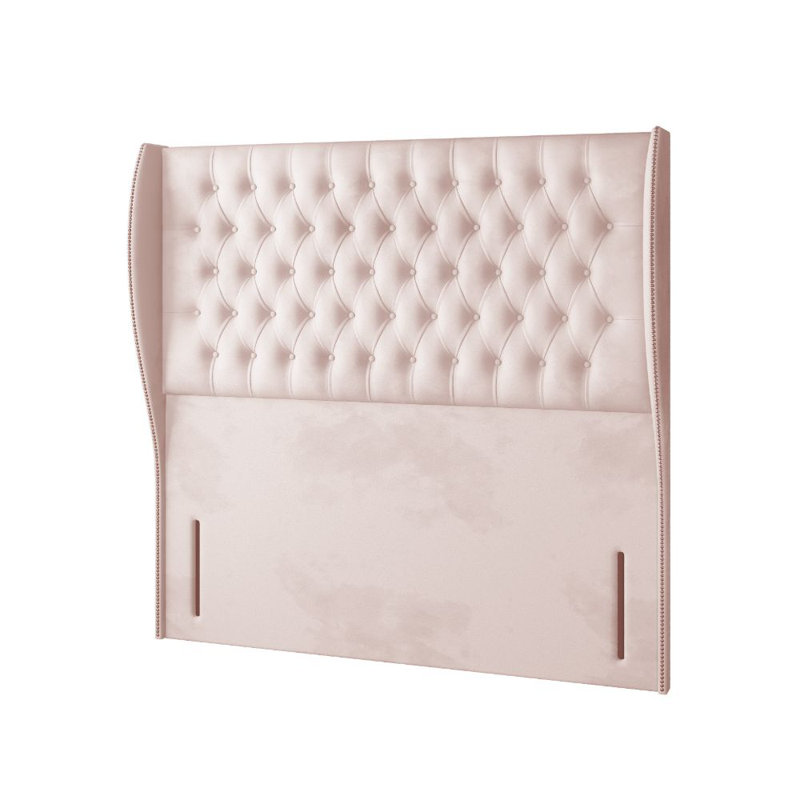 Mandalay Divan Bed Base, Pink, Small Double, No Drawers