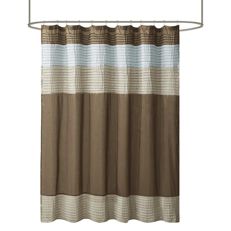 Rideau de douche Creative Patchwork Unique l 72 po x L 72 po, Bleu