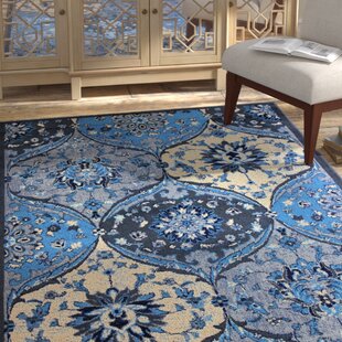 Persian Bath Rug Kavka Designs Size: 48 W x 72 L, Color: Blue