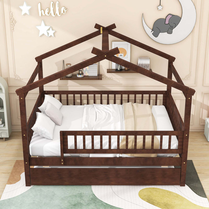 Pontoosuc Wood Daybed with Twin Size Trundle, Full, Walnut