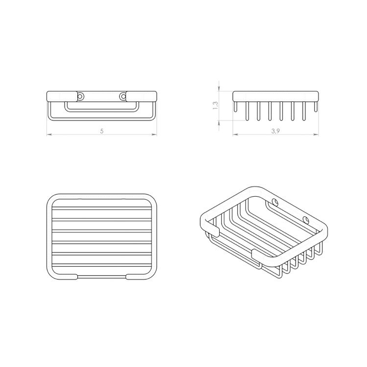 Tubeeuse Drill / Screw Shower Basket