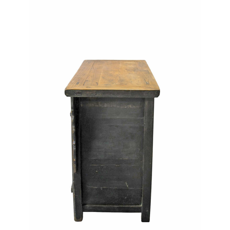 Antique Distressed Elm Altar Cabinet