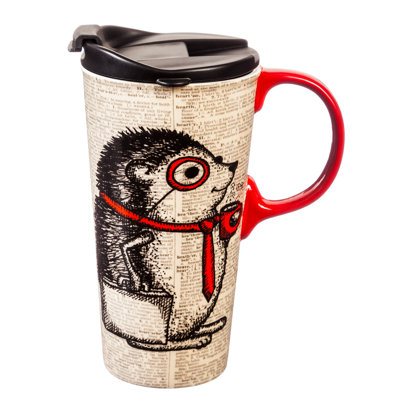 Tasse de voyage en céramique 17 onces hedgehog Glenwood