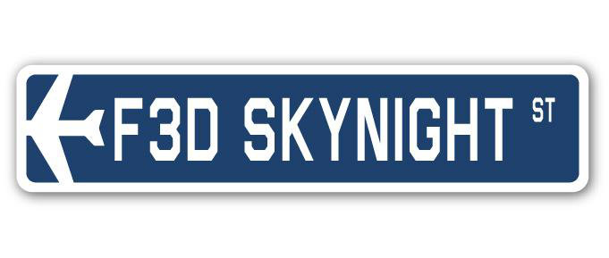 Plaque de rue Baeza F3D Skynight Air Force, H 8 po x l 36 po x P 1 po