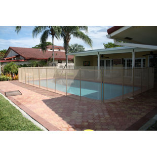 Mesh Pool Fence And Retractable Gate