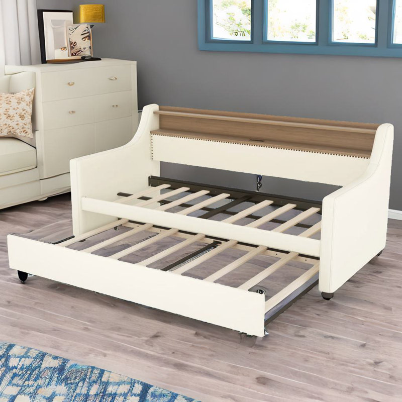 Twin Size Daybed With Storage Drawers, Twin, White
