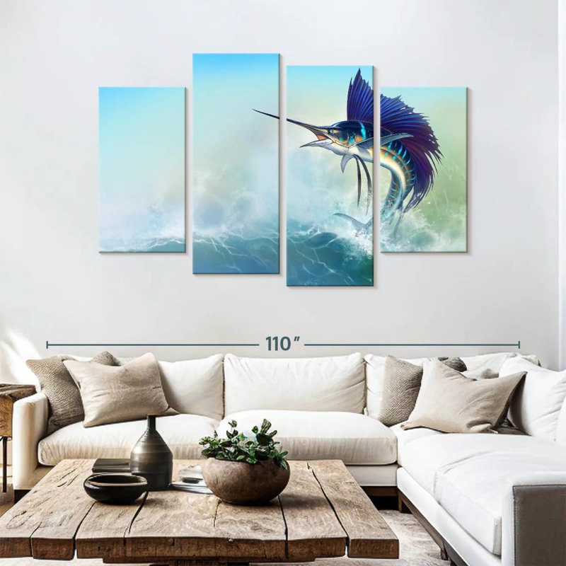Brampt Sailfish Jump, 54" H x 84" W