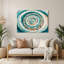 Art mural vert en métal Coastal Tide-816220372