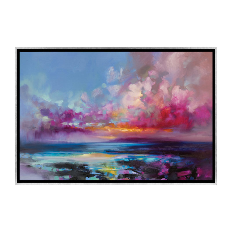 « arran lueur » par scott naismith, reproduction d’art, Toile avec cadre argenté, H 26 po x l 40 po x 1,5 po