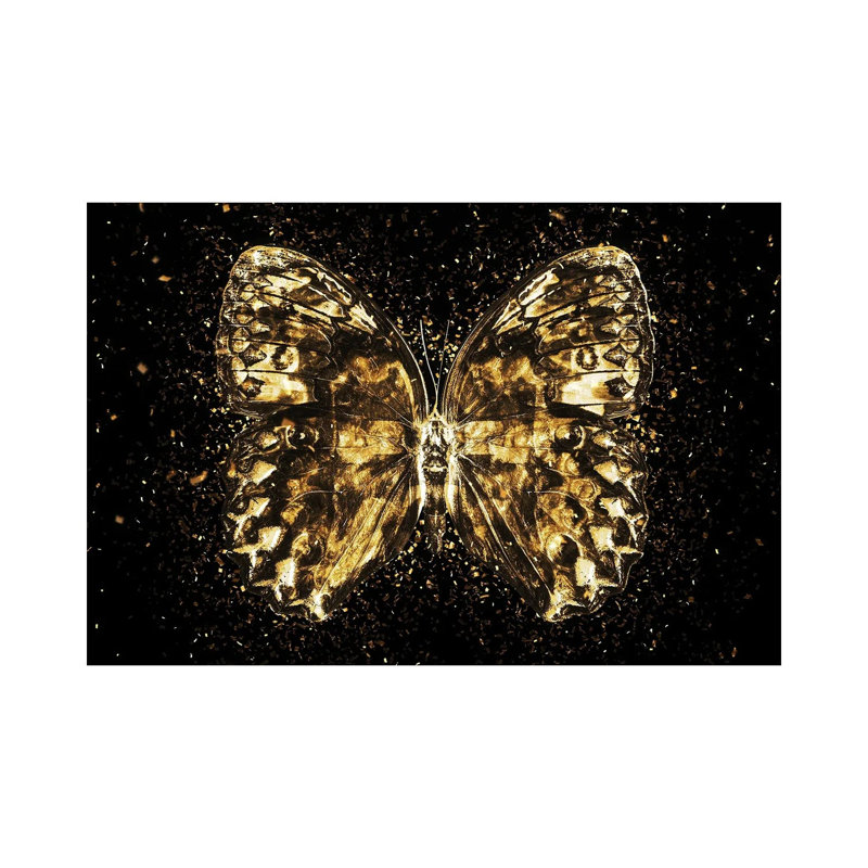 Golden - Butterfly II by Philippe Hugonnard - Wrapped Canvas Print, 66.04 cm H x 45.72 cm W