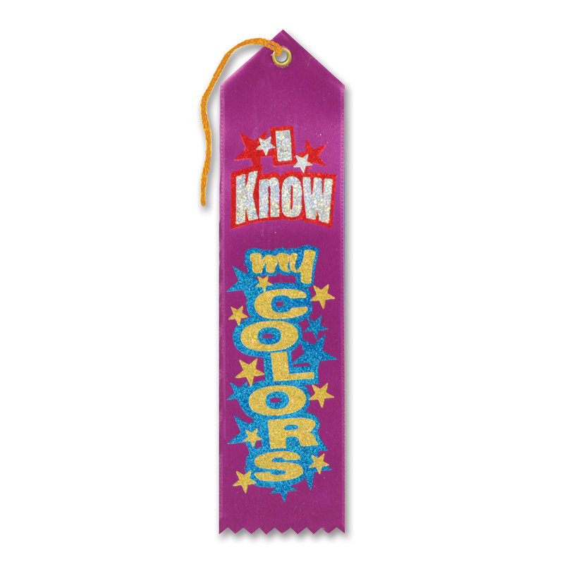 Ruban de récompense «I Know My Colors»