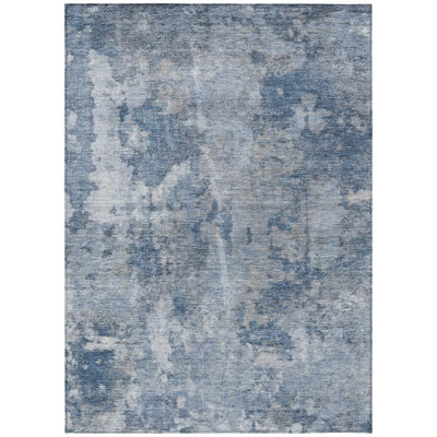 Frostley Washable Abstract Indoor / Outdoor Rug