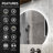 Wall Mounted Dimmable Semicircular LED Mirror Anti-Fog Backlit Lighted Bathroom Vanity Mirror-747328881