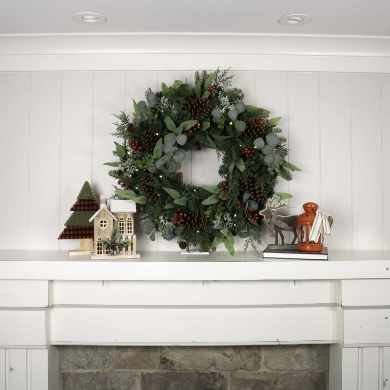 Jabaar 30 " Pre-Lit Wreath