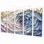 Vortex cosmique mauve et bleu - ensemble d'art mural spirales abstraites-531109928