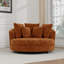 Fauteuil demi-tonneau l 59,8 po, fauteuil en chenille avec repose-pieds et coussins-910755310