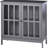 Sideboard, Gray With 2 Doors Storage. Suited For Various Locations. Material, . 31.5" L X 14.25" W H Storage Buffet Cabinet Doors. , Optimizes Space