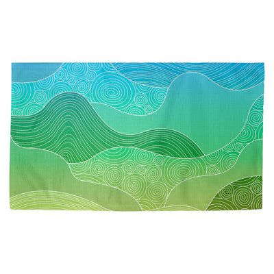 Tapis bleu/jaune/vert Avicia