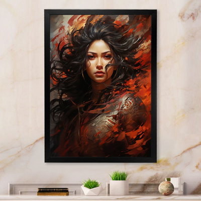 «Hindu Woman Durgas Crimson Courage I», reproduction d'art sur toile