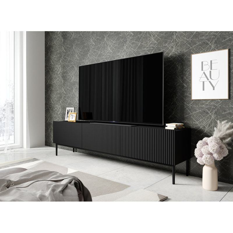 Amarr Unfinished TV Stand for TVs up to 55", Black