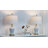 23" Ceramic Ginger Jar Table Lamp With White Fabric Shade And Led Bulb-395921571
