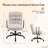 24.4 Inch Upholstered Swivel Office Chair With Leg Pegs And Wheels-1753660963