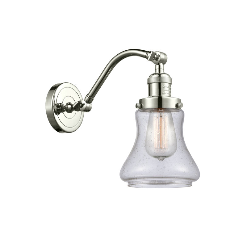 Edda Armed Sconce, Polished Nickel