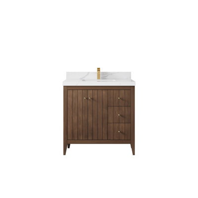 Meuble-lavabo simple 36 po avec plateau Atlanta