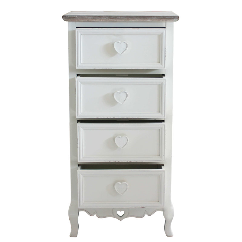 Harmony Solid Wood 44cm W 4 - Drawer Chest of Drawers